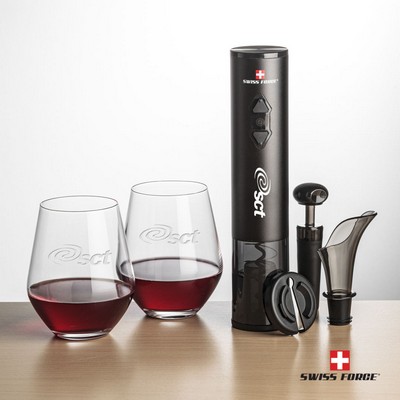 Swiss Force® Opener & 2 Reina Stemless Wine