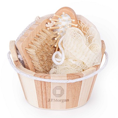 Bamboo Bucket Bath And Beauty Gift Set - 4Pcs (Factory Direct - 10-12 Weeks Ocean)