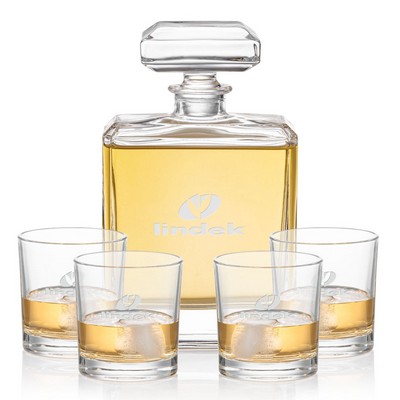 Maschito Decanter & 4 On-the-Rocks