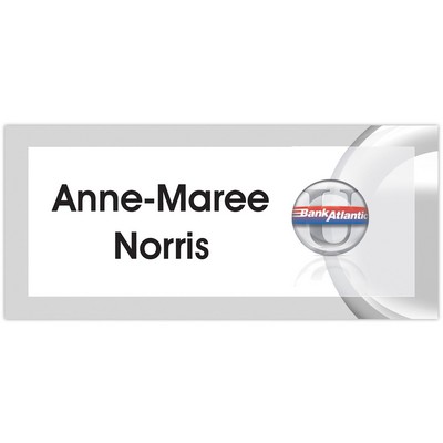 Fort Worth Plastic Name Badge: 3-6 Sq In