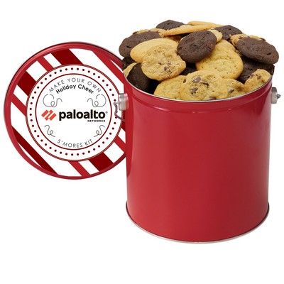 Gallon Cookie Tin with 2 in. Cookies - Assorted