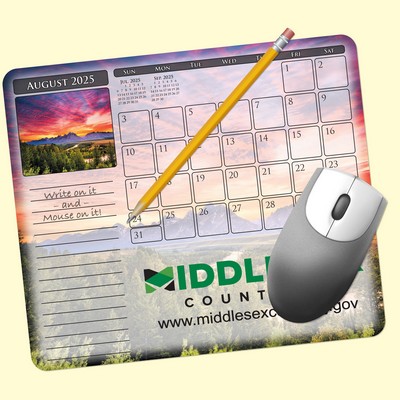 MousePaper® Calendar 12 Month 7.25"x8.5" Paper Mouse Pad