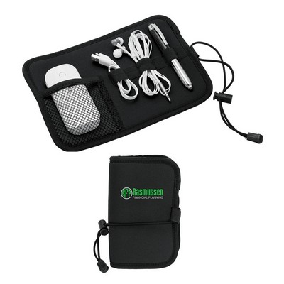 Somalia Neoprene Roll-Up Tech Organizer