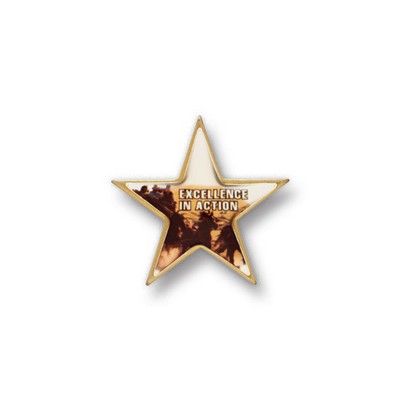 Star Printed Stock Lapel Pin