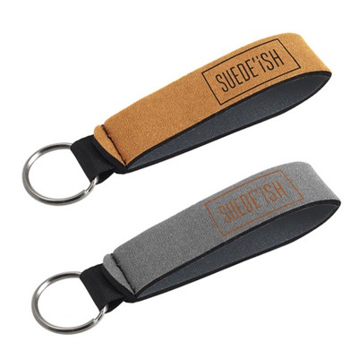 Suede Neoprene Wrist Strap Key Holder