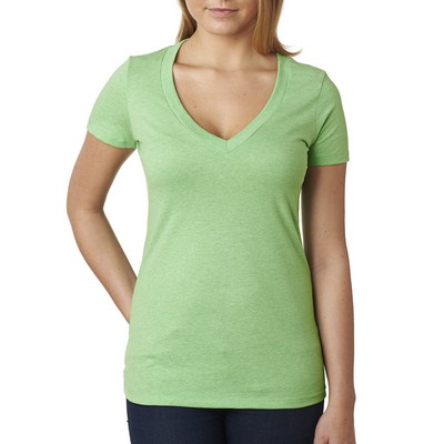 NEXT LEVEL APPAREL Ladies' CVC Deep V-Neck T-Shirt