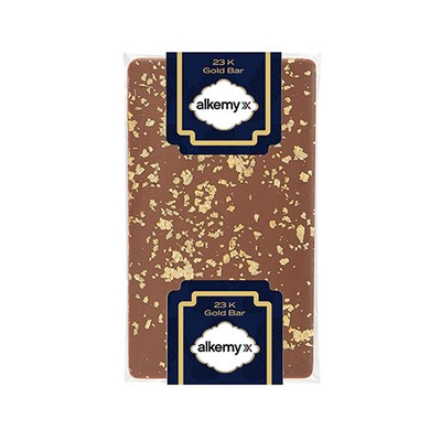 1 Oz. Elegant Belgian Chocolate Bar w/ 23K Gold Flakes