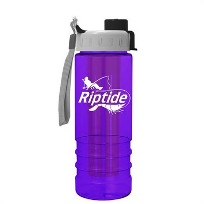 24 Oz. Salute Infuser Bottle w/Quick Snap Lid