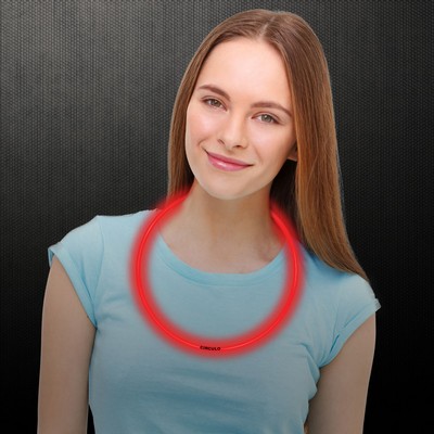 22" Single Color Superior Red Glow Necklace(Pad Printed)