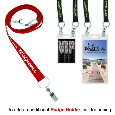 3/4" Recycled Econo Dual Attachment Lanyard