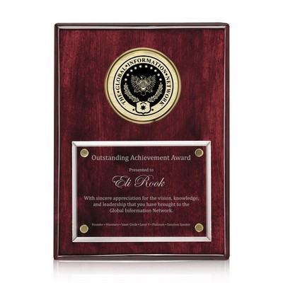 Jansenn Plaque - Rosewood/Gold 8"x10"