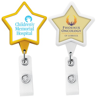 Jumbo Anti-Microbial Star Retractable Badge Reel