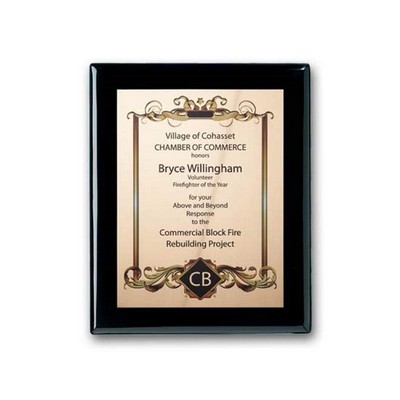 SpectraPrint Plaque - Ebony/Brass 7"x9"