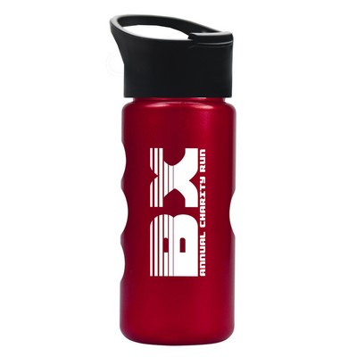 22 Oz. Mini Peak Metalike Bottle w/Pop-Up Sip Lid