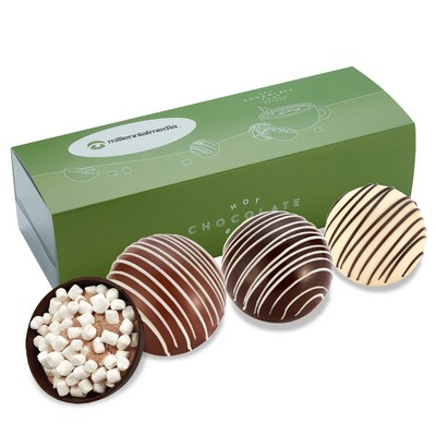 Hot Chocolate Bomb Gift Box - Original Flavor - 3 Pack - Classic Milk, Dark, White