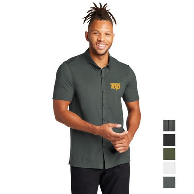 Mercer+Mettle™ Stretch Pique Full-Button Polo