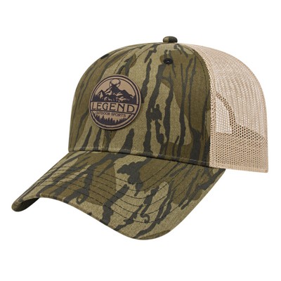 Solid Color Mesh Back Camo Cap