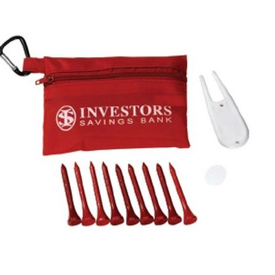 Deluxe Golf Kit in Zippered Pouch