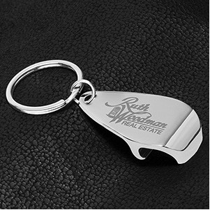 "Elite" Laser Engraved Bottle Opener Metal Keyholder (Overseas)