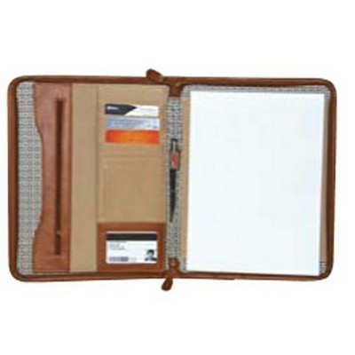 Cotton Canvas Zippered Padfolio