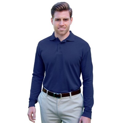 Men's Long Sleeve Pique Polo Shirt