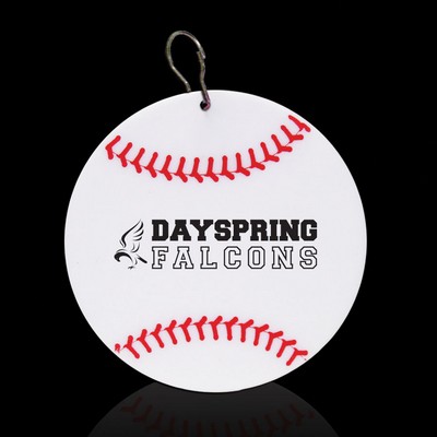 2 1/2" Pad Printed Baseball Plastic Medallion