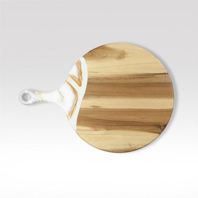 12" Round Acacia Board w/ Handle