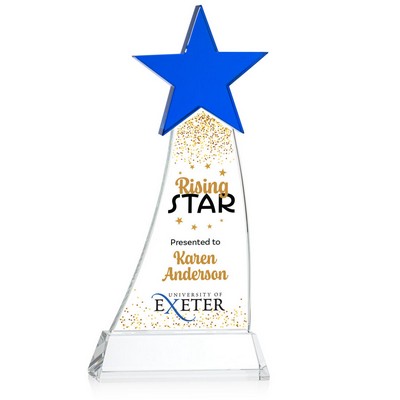 VividPrint™ Award - Manolita Blue/Clear 12½"