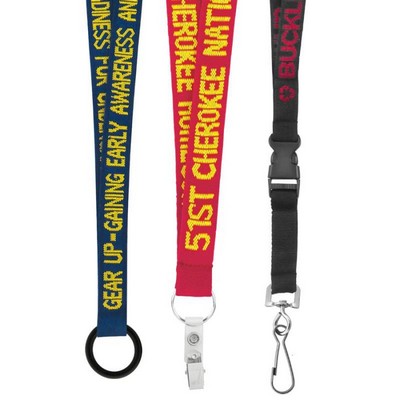 3/4" Woven Text Lanyard (DHL)