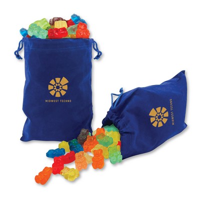 Gummi Bears in Blue Velour Gift Bag