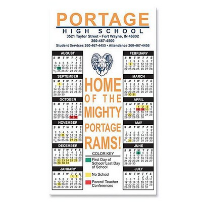 School Calendar Rectangle Magnet - Full Color