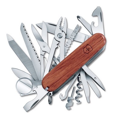 Swisschamp® Walnut Wood Swiss Army® Knife