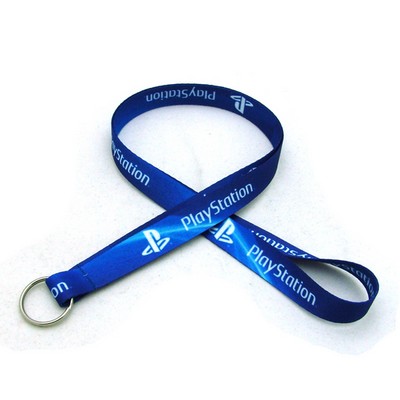 5/8" Digitally Sublimated Lanyard w/ Keyring