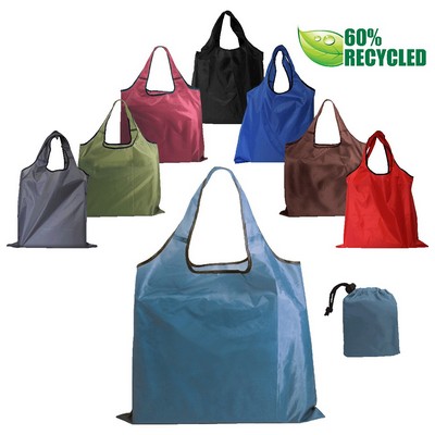 RPET Fold Away Blank Carryall Tote Bag