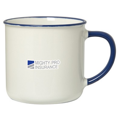 Spring 350 Ml. (12 Fl. Oz.) Stoneware Mug/Coloured Rim/Handle