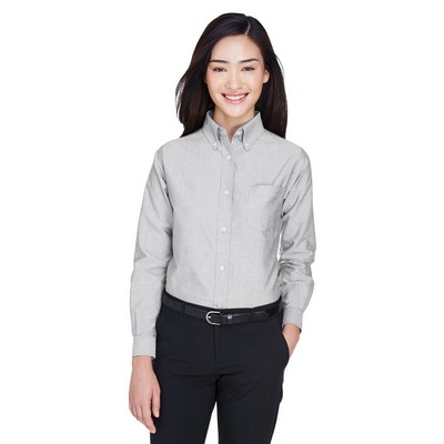 ULTRACLUB Ladies' Classic Wrinkle-Resistant Long-Sleeve Oxford