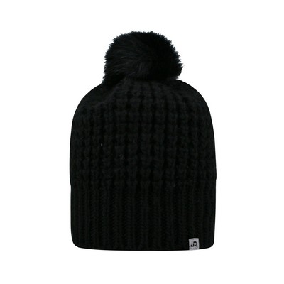 J AMERICA Adult Slouch Bunny Knit Cap