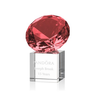 Gemstone on Cube - 3-1/8" Ruby