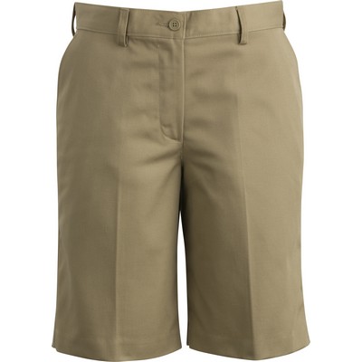 Ladies' Utility Chino Flat Front Short