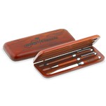 Premade Pen Set WB05R Wooden Pen Box w/Ballpoint Pen, Lead Pencil & Letter Opener