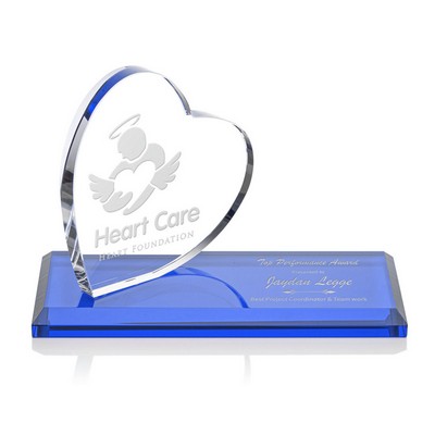 Northam Heart Award - Starfire/Sky Blue 3"x7"