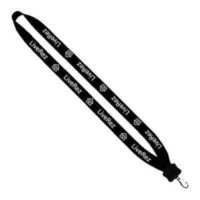 3/4" Cotton Lanyard W/Plastic Clamshell & Swivel Snap Hook