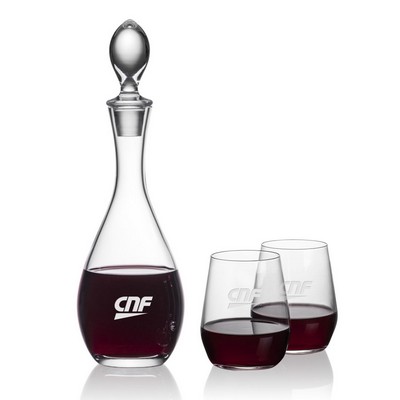 Malvern Decanter & 2 Germain Stemless Wine