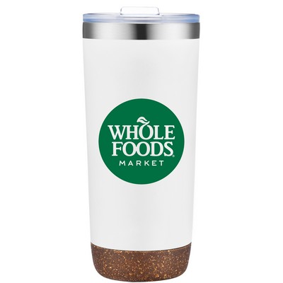 Oasis-V 22 Oz. Tumbler with Natural Cork Base (Double Walled)