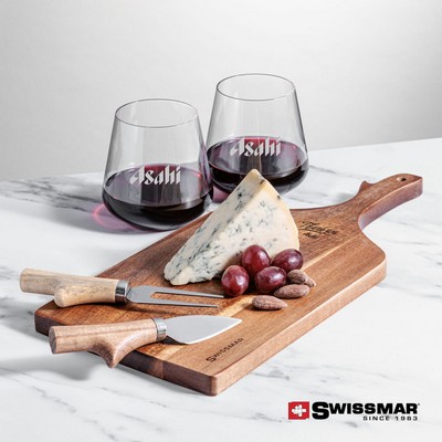 Swissmar® Paddle Board & 2 Cannes Stemless Wine