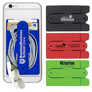 "Kickstart" Two Function Soft Silicone Cell Phone Kickstand & Wallet (Overseas)