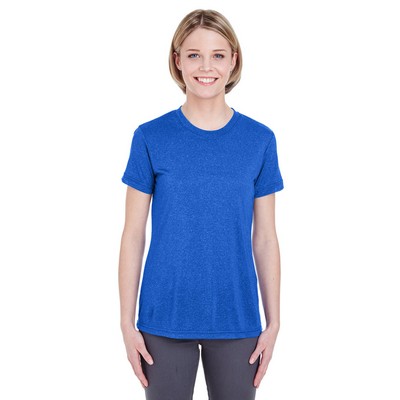 ULTRACLUB Ladies' Cool & Dry Heathered Performance T-Shirt