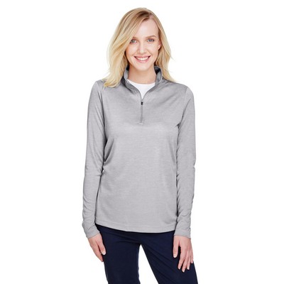 Team 365 Ladies' Zone Sonic Heather Performance Quarter-Zip