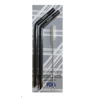 Blister straw packaging with full color card