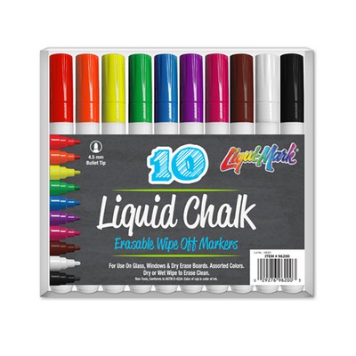 Chalk Marker Set - 10 Pack - Assorted Colors